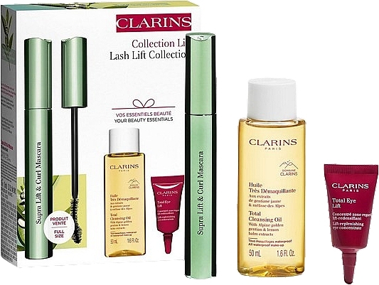 Set - Clarins Lash Lift Collection (mascara/8ml + oil/50ml + eye/balm/3ml) — photo N1