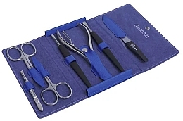 Fragrances, Perfumes, Cosmetics Manicure Set 'Rainbow', blue, 7 pcs - Erbe Solingen 9192