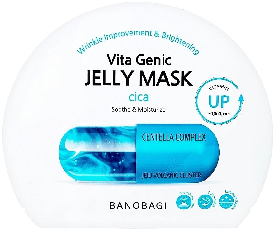 Soothing Vitamin Sheet Mask with Centella Asiatica Extract - BanoBagi Vita Genic Jelly Mask Cica — photo N1