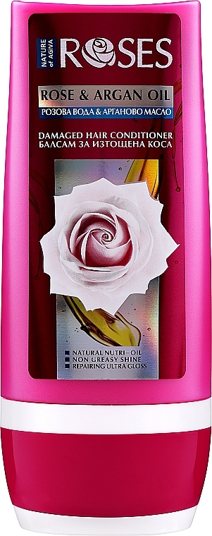 Fragile & Dry Hair Conditioner - Nature of Agiva Roses Rose & Argan Oil Damaged Hair Conditioner — photo N2