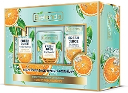 Fragrances, Perfumes, Cosmetics Set - Bielenda Fresh Juice Orange (cr/50ml + hydroess/110ml + gel/190ml )