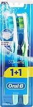 Fragrances, Perfumes, Cosmetics Toothbrush Set, 40 medium hard, turquoise+green - Oral-B Advantage 3D White 1+1