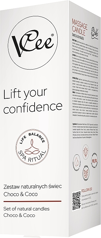 Set - Vcee Lift Your Confidence (candle/80g + candle/100ml) — photo N1