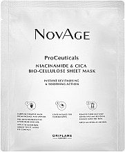 Fragrances, Perfumes, Cosmetics Revitalizing Niacinamide & Centella Bio-Cellulose Sheet Mask - Avon ProCeuticals Niacinamide & Cica Bio-Cellulose Sheet Mask