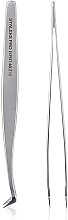 Fragrances, Perfumes, Cosmetics Professional Eyelash Tweezers - Staleks Expert 40 Type 12