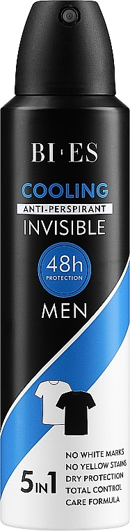 Antiperspirant Spray - Bi-Es Men Cooling Anti-Perspirant Invisible — photo N1