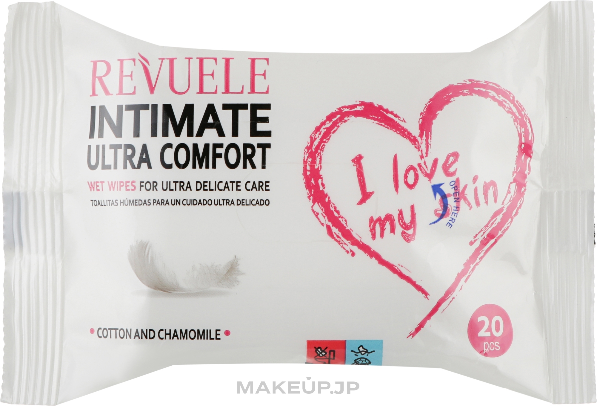 Intimate Hygiene Wet Wipes, 20 pcs - Revuele Intimate I Love My Skin Ultra-Comfort Wet Wipes — photo 20 szt.