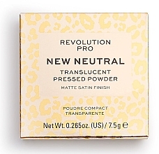 Transparent Face Powder - Revolution Pro New Neutral Translucent Pressed Powder — photo N1