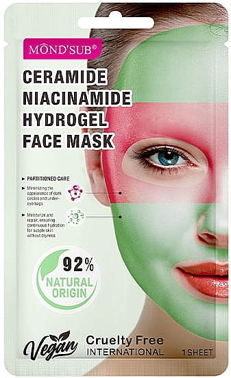 Sheet Face Mask - Mond'Sub Ceramide Niaciamide Hydrogel Face Mask	 — photo N1