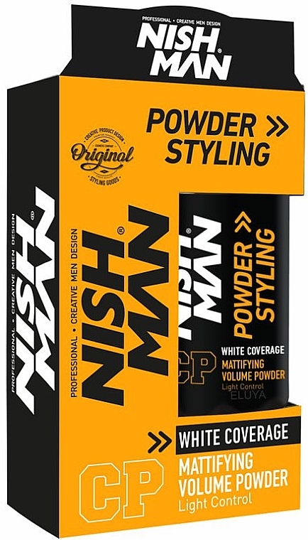 Styling Gray Hair Powder - Nishman White Coverage Styling Powder — photo N1