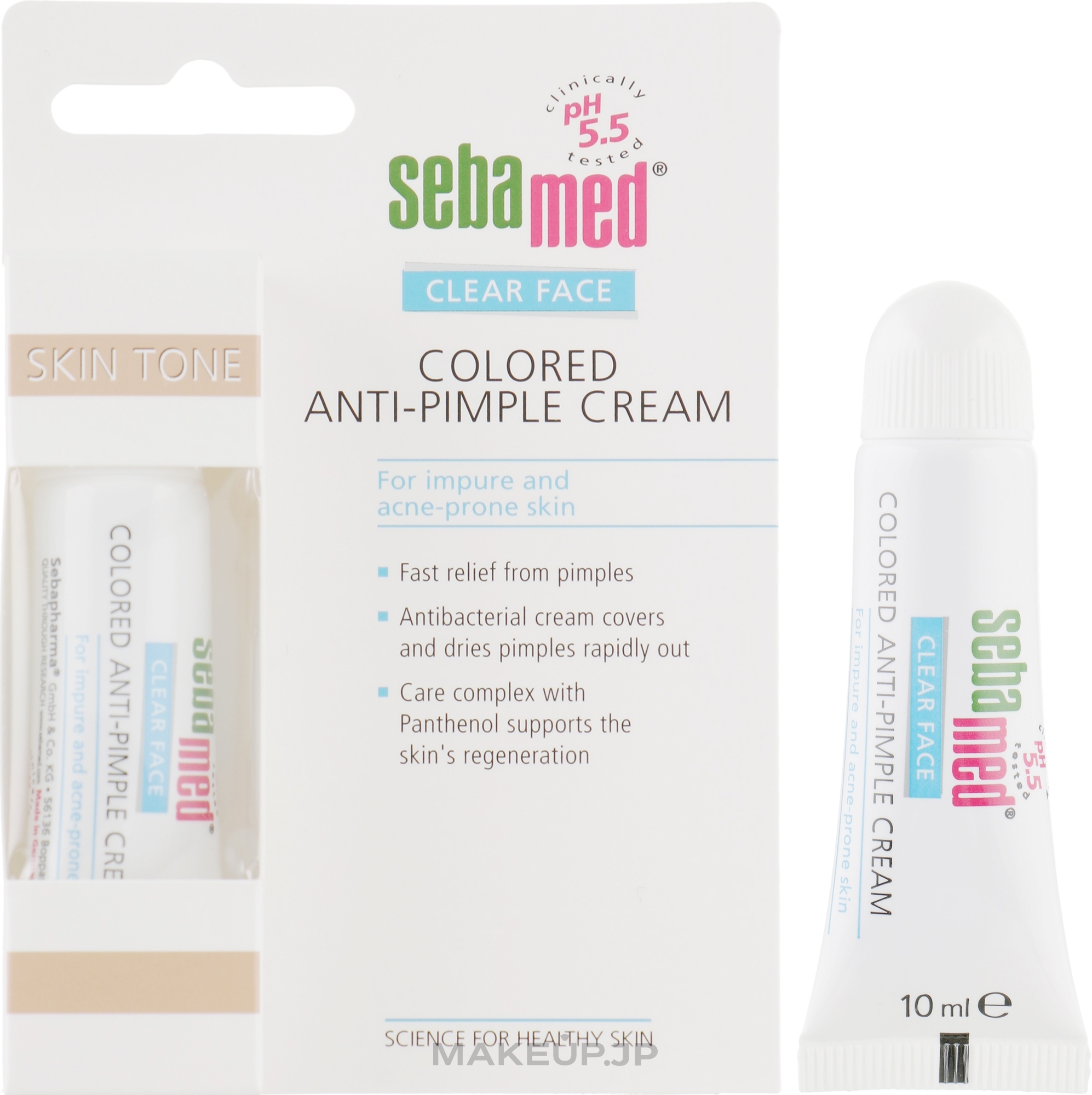 Face Cream - SebaMed Clear Face Coloured Anti Pimple Cream — photo 10 ml