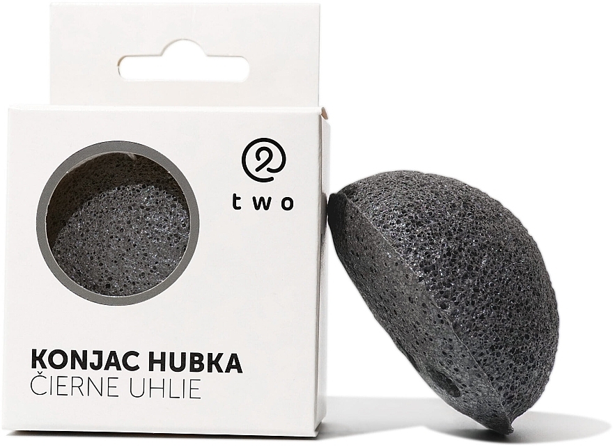 こんにゃく炭入りスポンジ - Two Cosmetics Konjac Sponge with Black Charcoal	 — photo N1