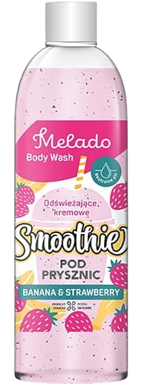 スクラブ付きシャワージェル「バナナ＆ストロベリー」 - Natigo Melado Body Wash Banana And Strawberry — photo N1