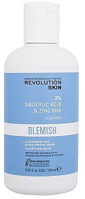 Face Cleansing Gel with Salicylic Acid & Zinc - Revolution Skincare Blemish 2% Salicylic Acid & Zinc BHA Cleanser — photo N1