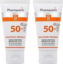 Set - Pharmaceris S Broad Spectrum Protective Cream SPF50+ (f/cr/2x50ml) — photo N1