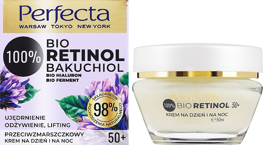 Anti-Wrinkle Day & Night Cream 50+ - Perfecta Bio Retinol 50+ Day And Night Cream — photo N1