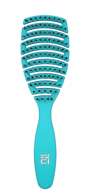 Hair Brush, blue - Ilu Brush Easy Detangling Ocean Blue — photo N1