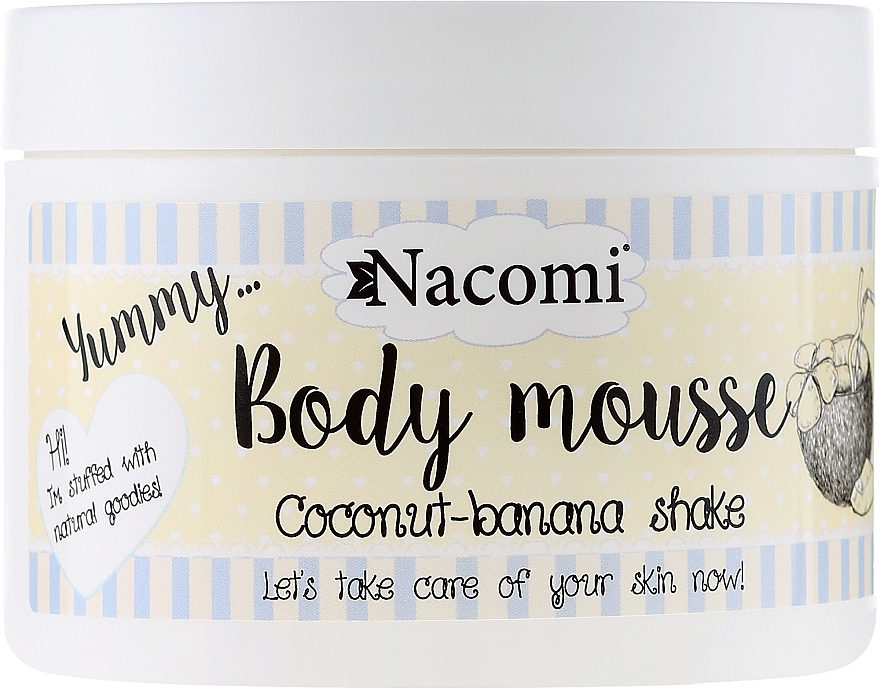 Body Mousse "Coconut-Banana Shake" - Nacomi Body Mousse Coconut-Banana Shake — photo N1