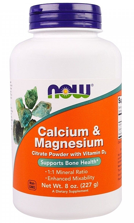 Calcium Powder, 227g - Now Foods Calcium & Magnesium Citrate Powder — photo N1