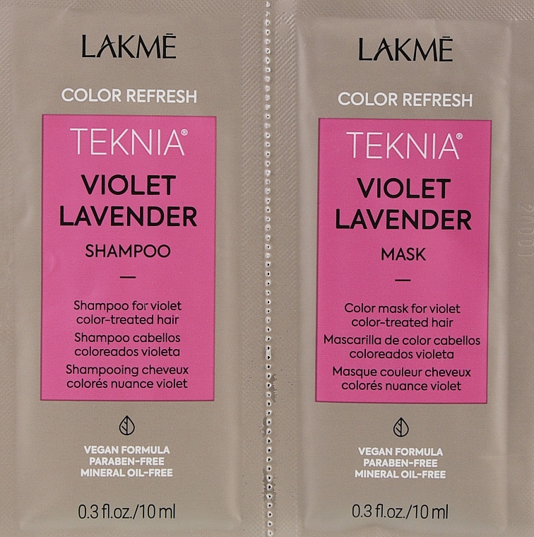 Sample Set - Lakme Teknia Color Refresh Violet Lavender (sh/10ml + mask/10ml) — photo N2