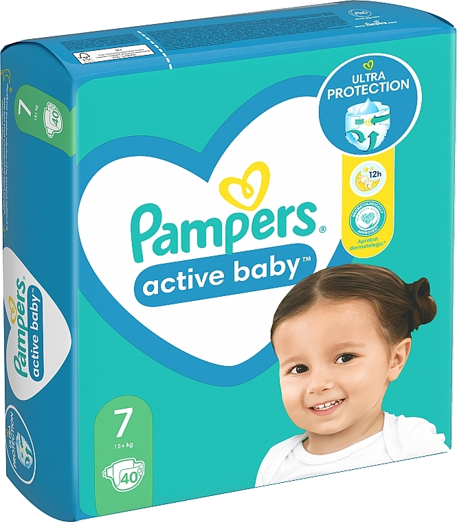 Diapers 'Active Baby' 7 (15 + kg), 40 pcs - Pampers — photo N12