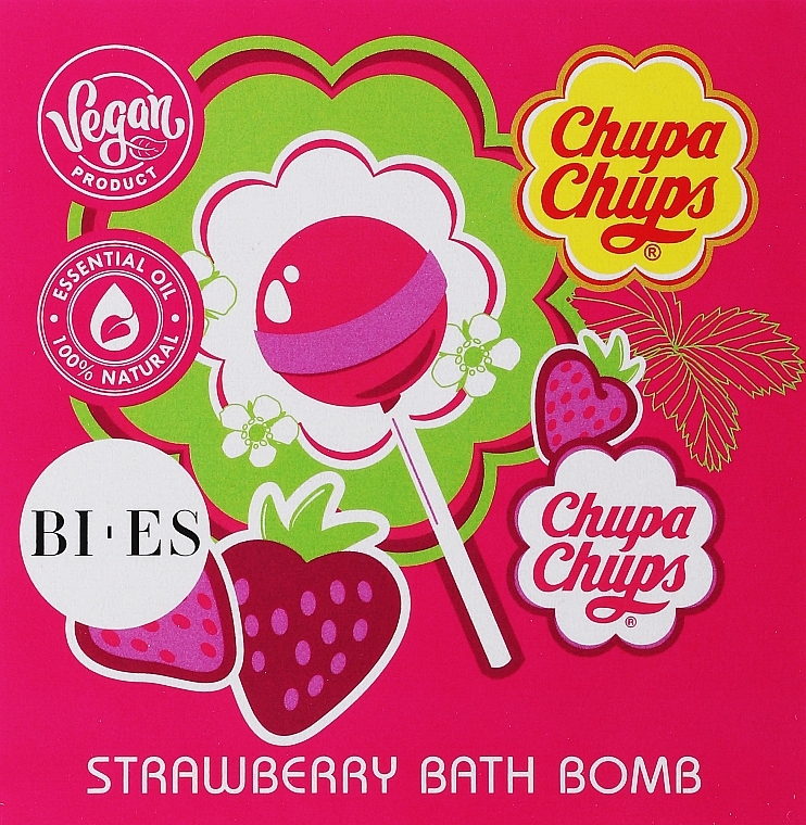 Strawberry Bath Bomb - Bi-es Kids Chupa Chups Strawberry Bath Bomb — photo N2