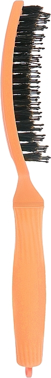 Combo Hair Brush, orange - Olivia Garden Fingerbrush Combo Nineties Juicy Orange — photo N2