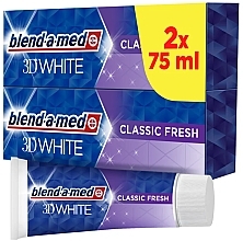 Fragrances, Perfumes, Cosmetics Set - Blend-A-Med 3D White Classic Fresh (toothpaste/2*75ml)