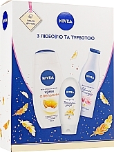 Fragrances, Perfumes, Cosmetics Set 'Flower Tenderness' 2019 - NIVEA (h/cr/75ml + b/milk/200ml + sh/g/250ml)