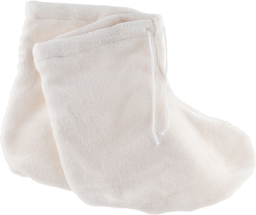 Terry Socks for Paraffin Therapy, milky - Tufi Profi Premium — photo N1