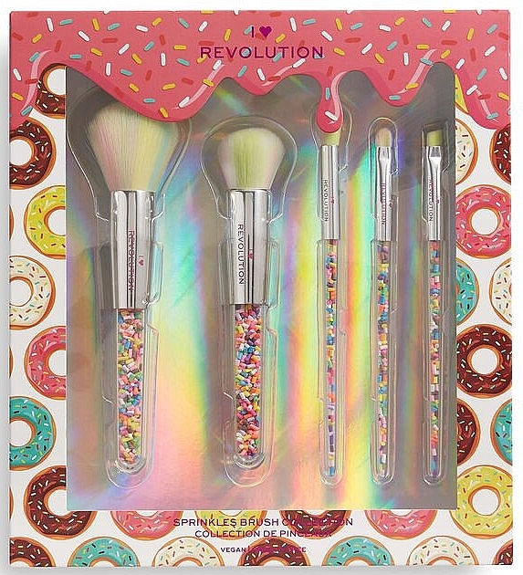 Makeup Brush Set - I Heart Revolution Sprinkles Brush Set — photo N1