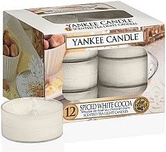 Fragrances, Perfumes, Cosmetics Tea Light Candles - Yankee Candle Scented Tea Light Candles Spiced White Cocoa