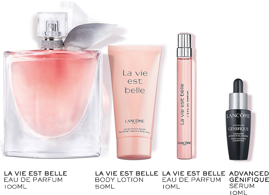 Lancome La Vie Est Belle - Set (edp/100ml + edp/10ml + conc/10ml + b/lot/50ml) — photo N2