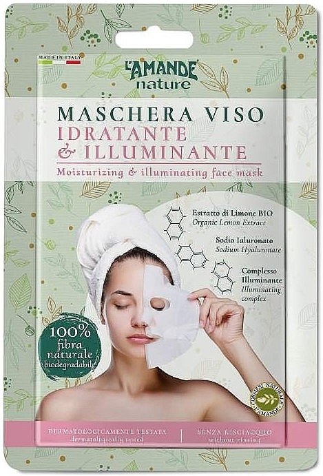 Hydrating & Brightening Face Mask - L'Amande Nature Moisturizing And Illuminating Face Mask — photo N1