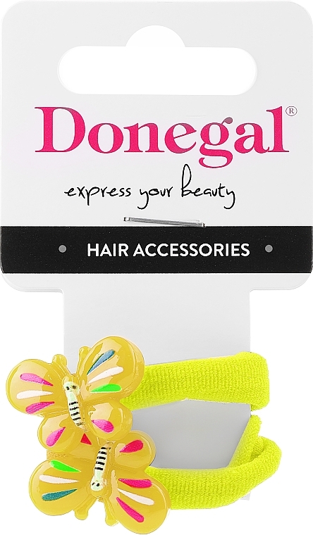 Hair Ties, FA-5659, yellow butterflies - Donegal — photo N1