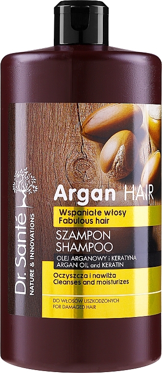 Argan Oil & Keratin Hair Shampoo "Hydrating" - Dr. Sante Argan Hair — photo N1
