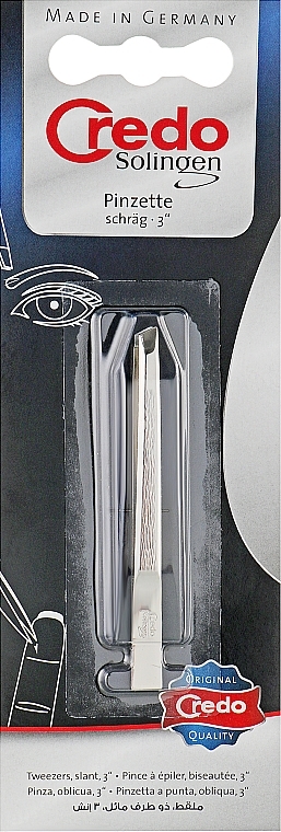 Slanted Tweezers, 9 cm, 13510 - Credo Solingen — photo N1