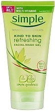 Fragrances, Perfumes, Cosmetics Refreshing Face Cleansing Gel - Simple Kind To Skin Refreshing Facial Wash Gel