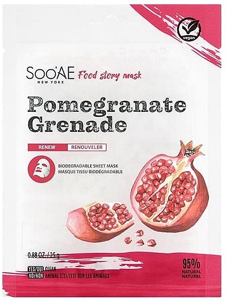 Facial Mask - Soo’AE Pomegranate Food Story Mask — photo N1