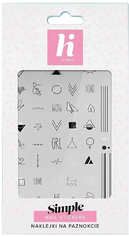 Nail Stickers - Hi Hybrid Simple Nail Stickers — photo N1