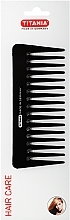 Hair Comb 14 cm, black - Titania — photo N1