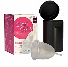 Fragrances, Perfumes, Cosmetics Disinfectant Menstrual Cup, size 2 - Claripharm Claricup Menstrual Cup