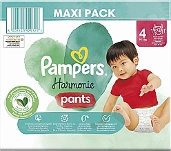 Harmonie Nappy Pants, size 4 (9-15 kg), 74 pcs - Pampers — photo N5