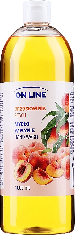 Liquid Hand Soap 'Peach', without dispenser - On Line Peach Hand Wash — photo N1