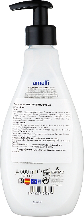 Hand Cream Soap "DERMo Protection" - Amalfi Hand Washing Soap — photo N2