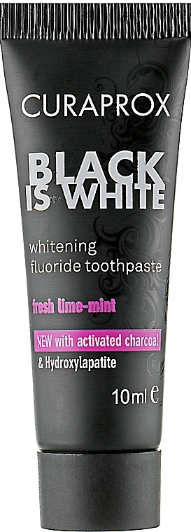 Activated Charcoal Toothpaste, black - Curaprox Black Is White (mini) — photo N1