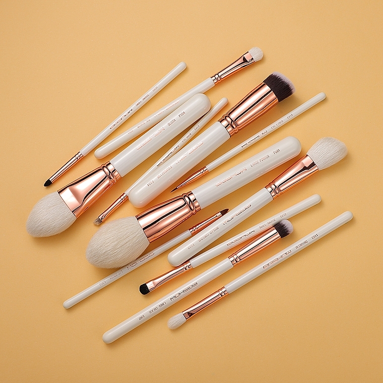 Makeup Brush Set, 12pcs - Eigshow Classic Rose Gold Master Series — photo N4