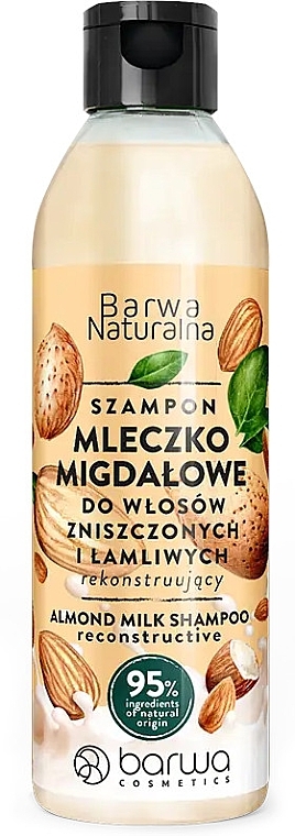 Almond Milk Shampoo for Damaged and Brittle Hair - Barwa Natural Almond Milk Shampoo — photo N1