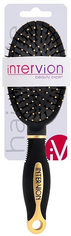 Pneumatic Hair Brush, 499252, Black-Gold - Inter-Vion — photo N1