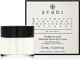Fragrances, Perfumes, Cosmetics Anti-Aging Eye Cream with Hyaluronic Acid - Avant Skincare Hyaluronic Acid Molecular Boost Eye Cream